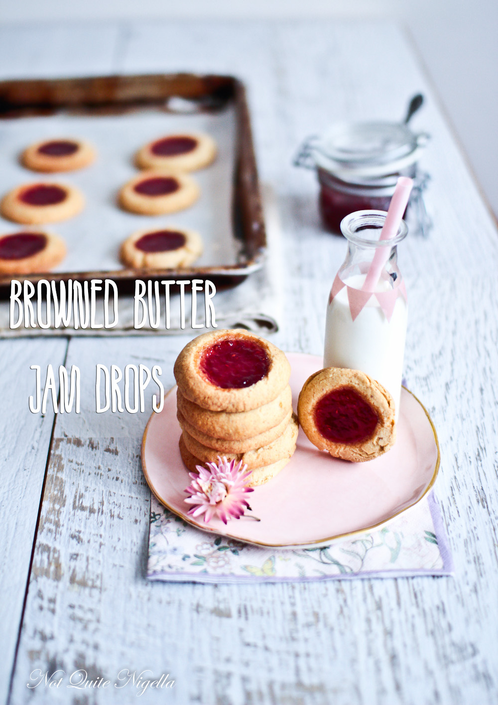 Jam Drop Cookies Biscuits Not Quite Nigella