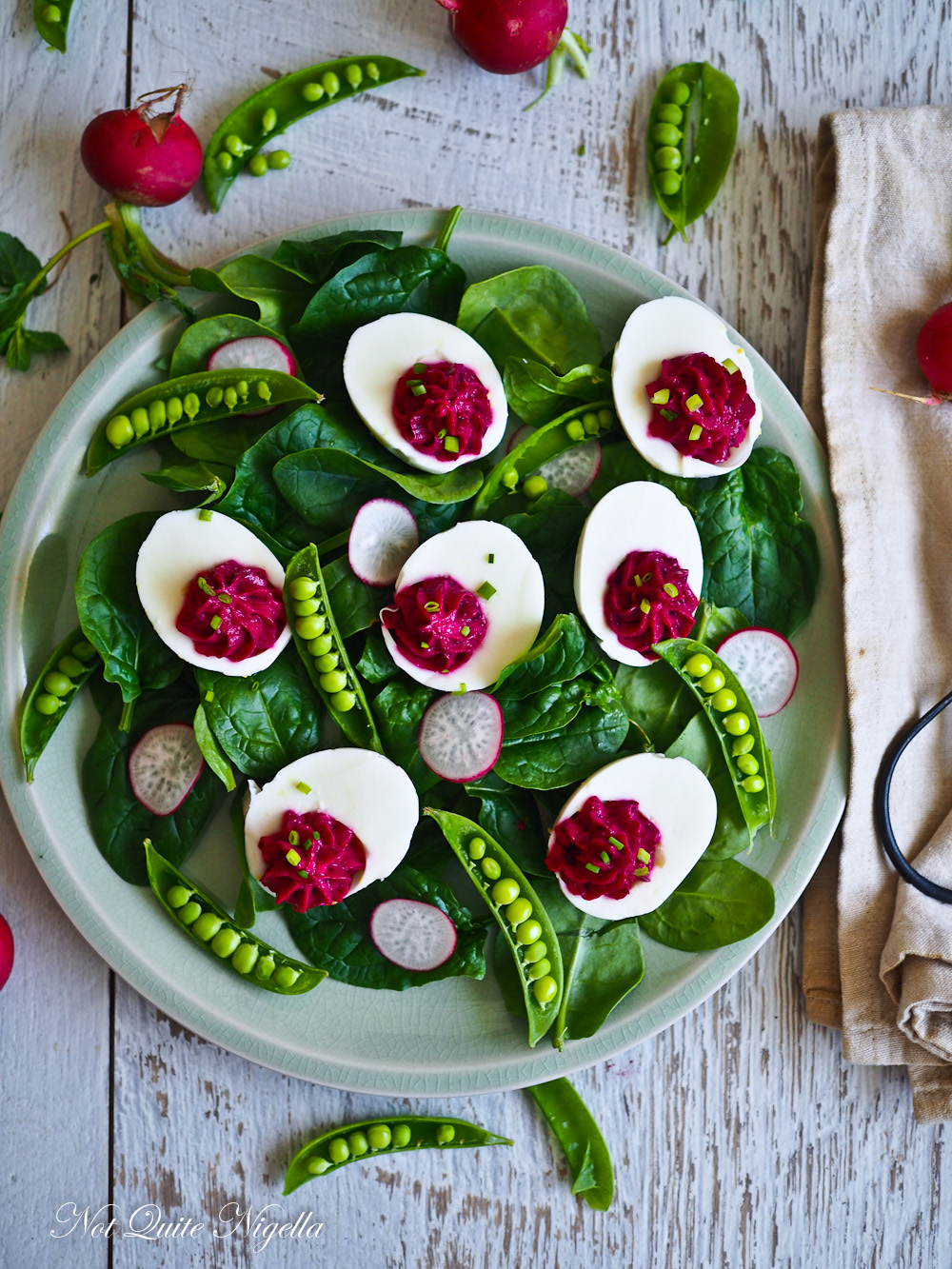 Hot Pink Devilled Eggs Not Quite Nigella