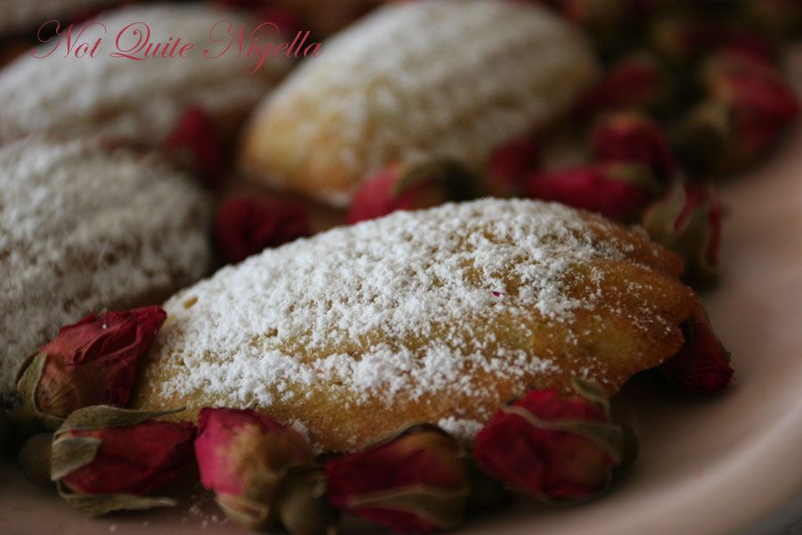 Pistachio and Rose Madeleines Not Quite Nigella