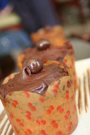 Cherry ripe cupcakes