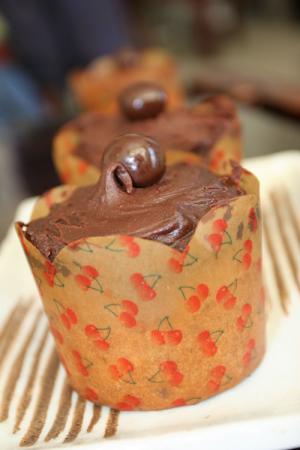 Cherry ripe cupcakes
