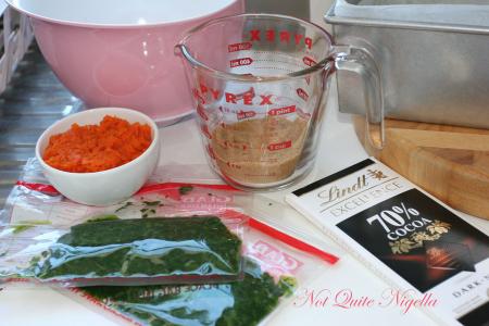 Deceptively Delicious’s Brownies with carrot and spinach boxed ingredients