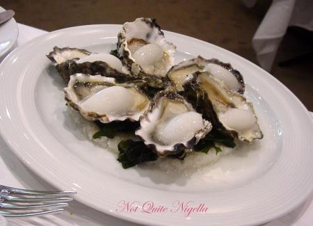 Becasse Sydney-Champagne sorbet oysters