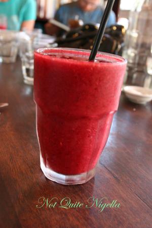 The Book Kitchen, Surry Hills mixed berry frappe