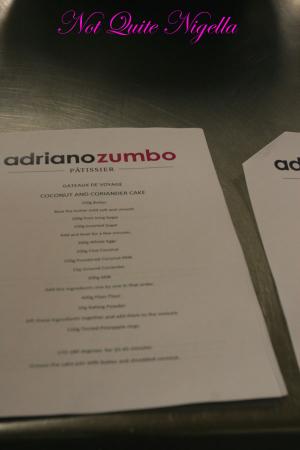 Adriano Zumbo Cooking classes