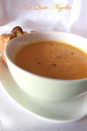 Sweet potato and coconut soup