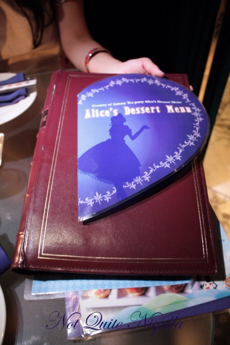 Alice in Wonderland Fantasy Dining Ginza menus