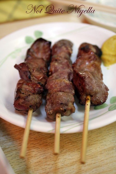 a-yakitori_heart_gizzard_pork Yakitori Alley Yurakucho Sticks