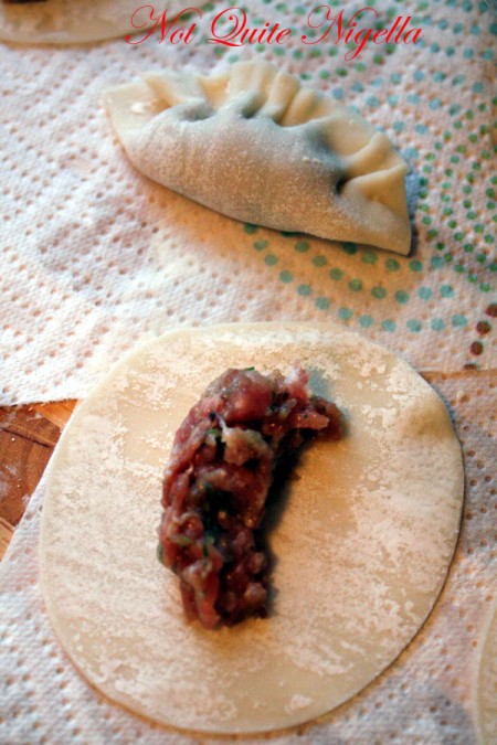 Home made won ton dumplings