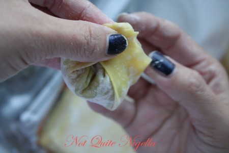 Home made wonton dumplings 