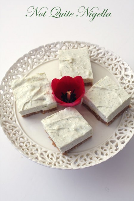 lemon myrtle cheesecake slice