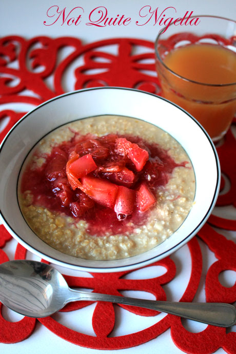 chai oats rhubarb compote chai oats rhubarb compote