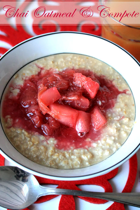 chai oats rhubarb compote chai oats rhubarb compote
