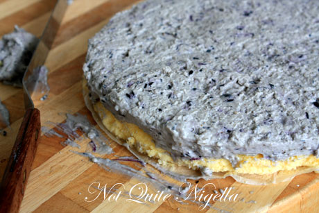 with blueberry layer with blueberry layer