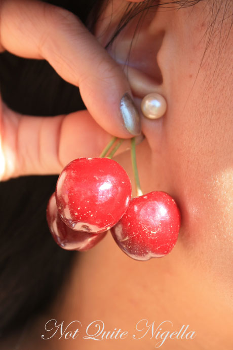 orange cherry earrings orange cherry earrings