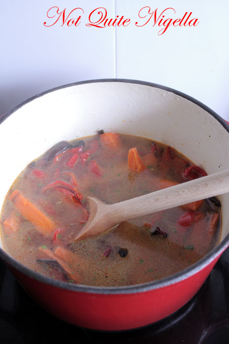 roasted capsicum and carrot soup