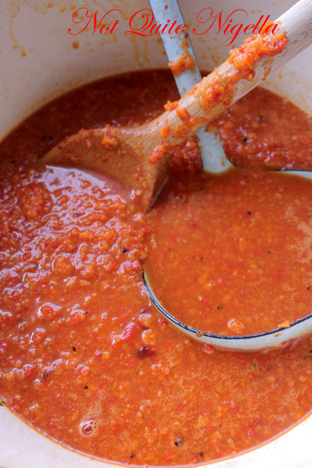 roasted capsicum and carrot soup