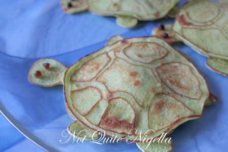 turtle pancake recipe, fun pancakes