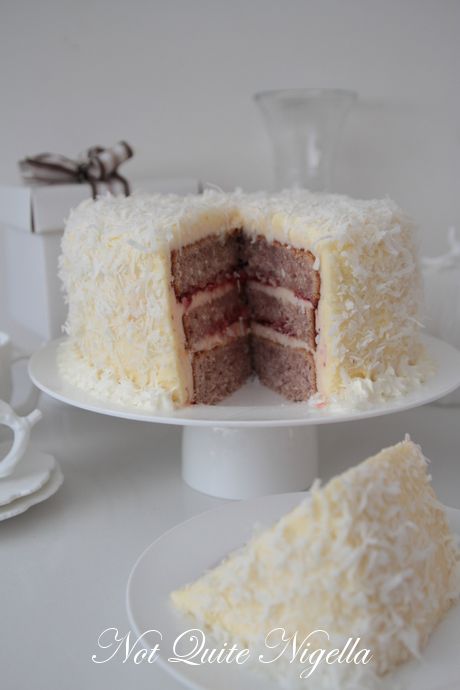raspberry coconut cake