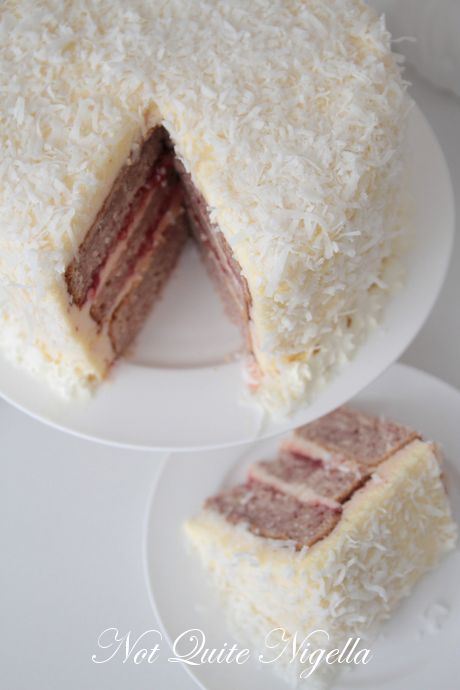 raspberry coconut cake