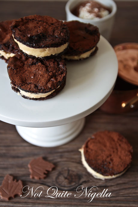brownie cookies salted caramel buttercream
