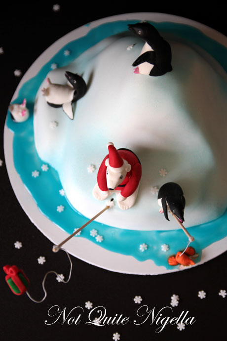 north pole christmas cake