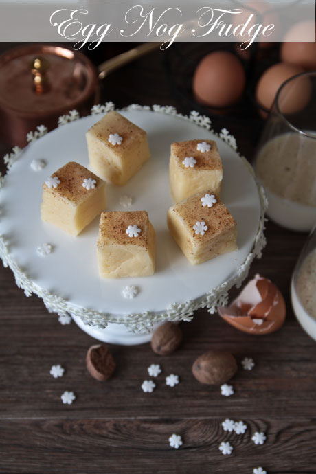 egg nog fudge