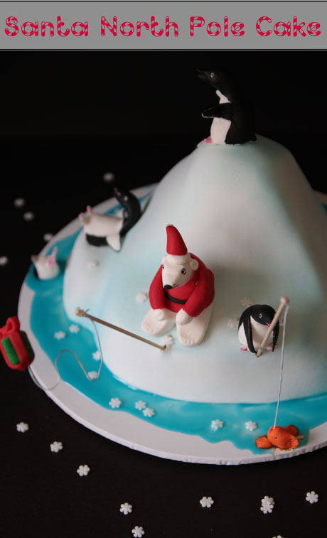 north pole christmas cake
