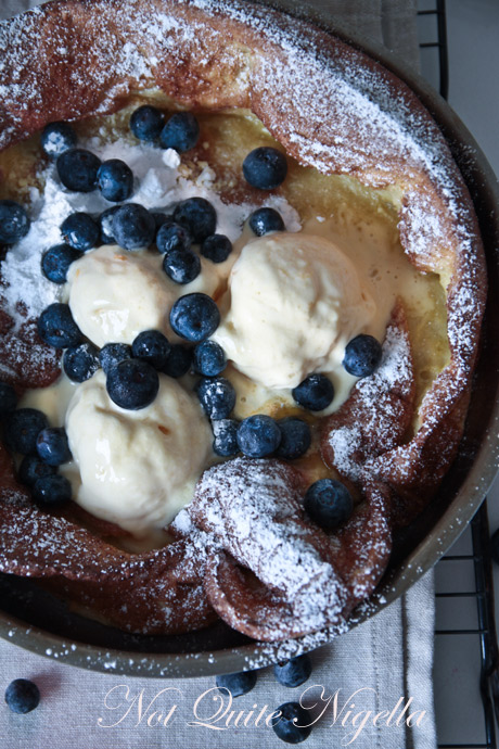 blueberry oven puff cake