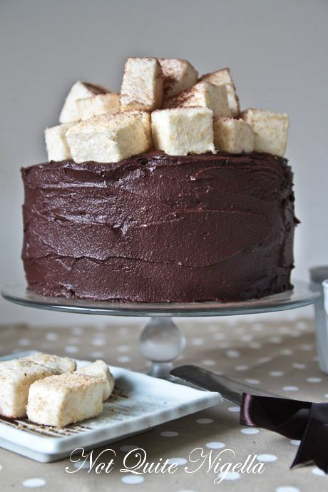 hot chocolate cake marshmallows