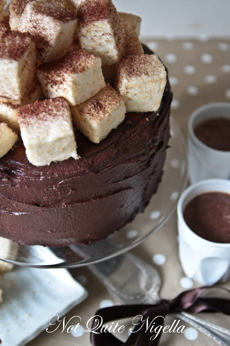 hot chocolate cake marshmallows