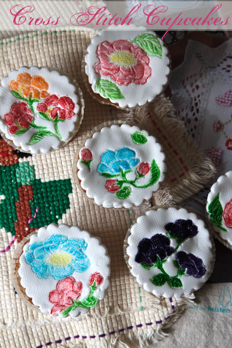 cross stitch cupcakes