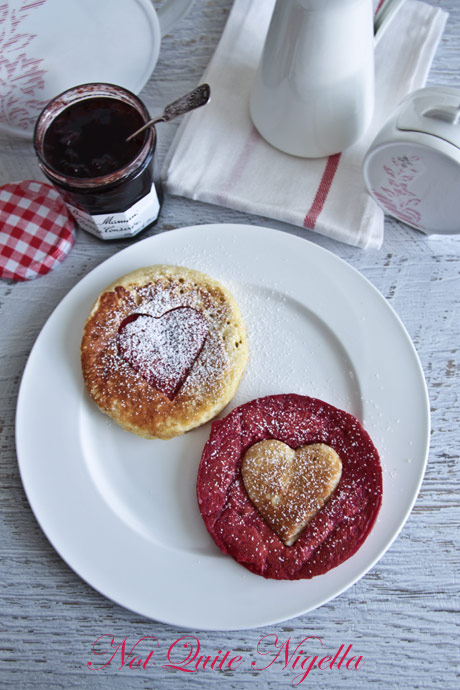 heart pancakes
