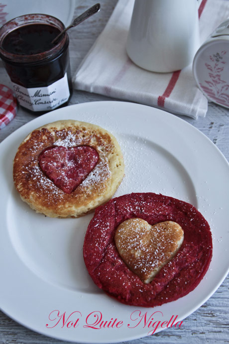 heart pancakes