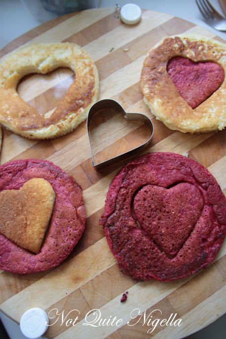 heart pancakes