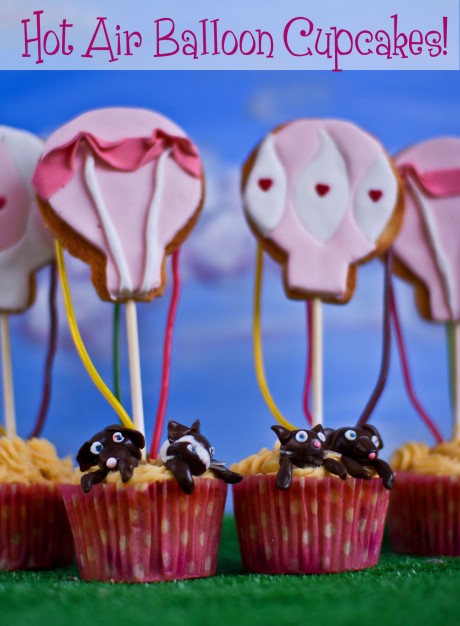 hot air balloon cupcakes