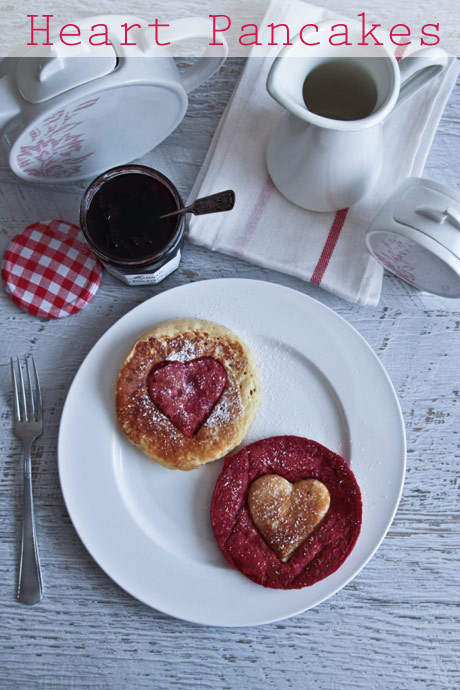 heart pancakes