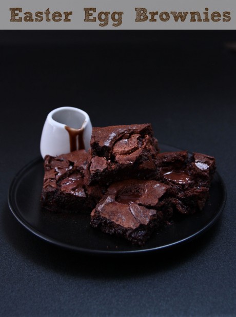 easter egg brownies