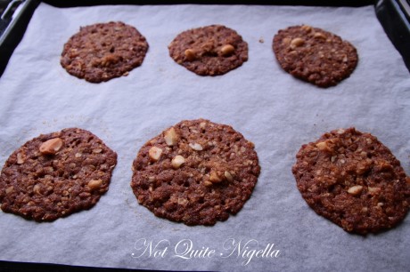 chocolate macadamia anzac biscuits