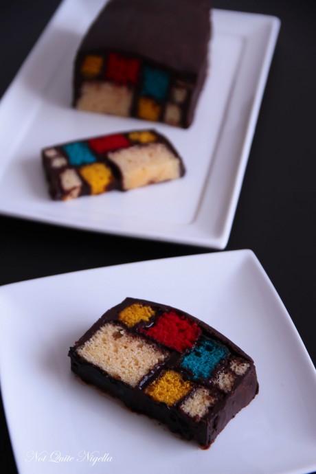 mondrian battenberg cake