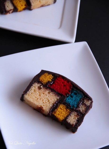 mondrian battenberg cake