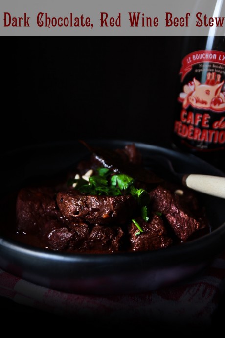 red wine chocolate beef stew
