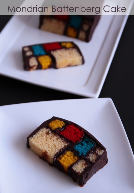 mondrian battenberg cake