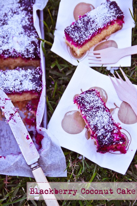 blackberry coconut cake