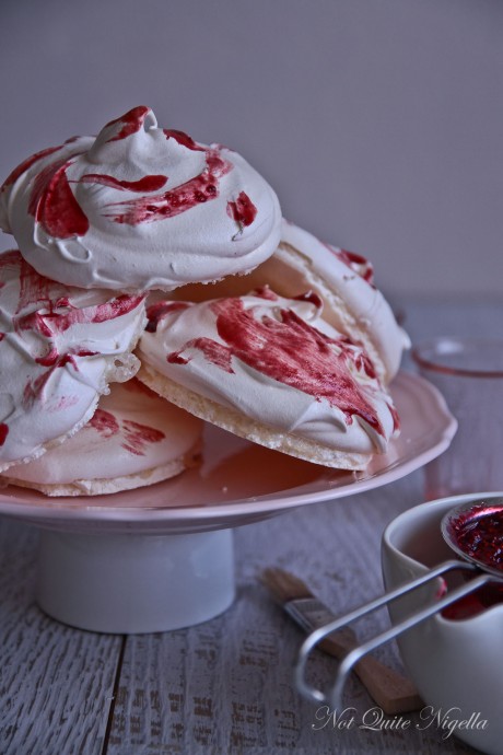 raspberry meringue clouds