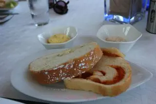 Altitude at the Shangri-la Hotel, The Rocks Sydney Blue cheese and sun dried tomato bread