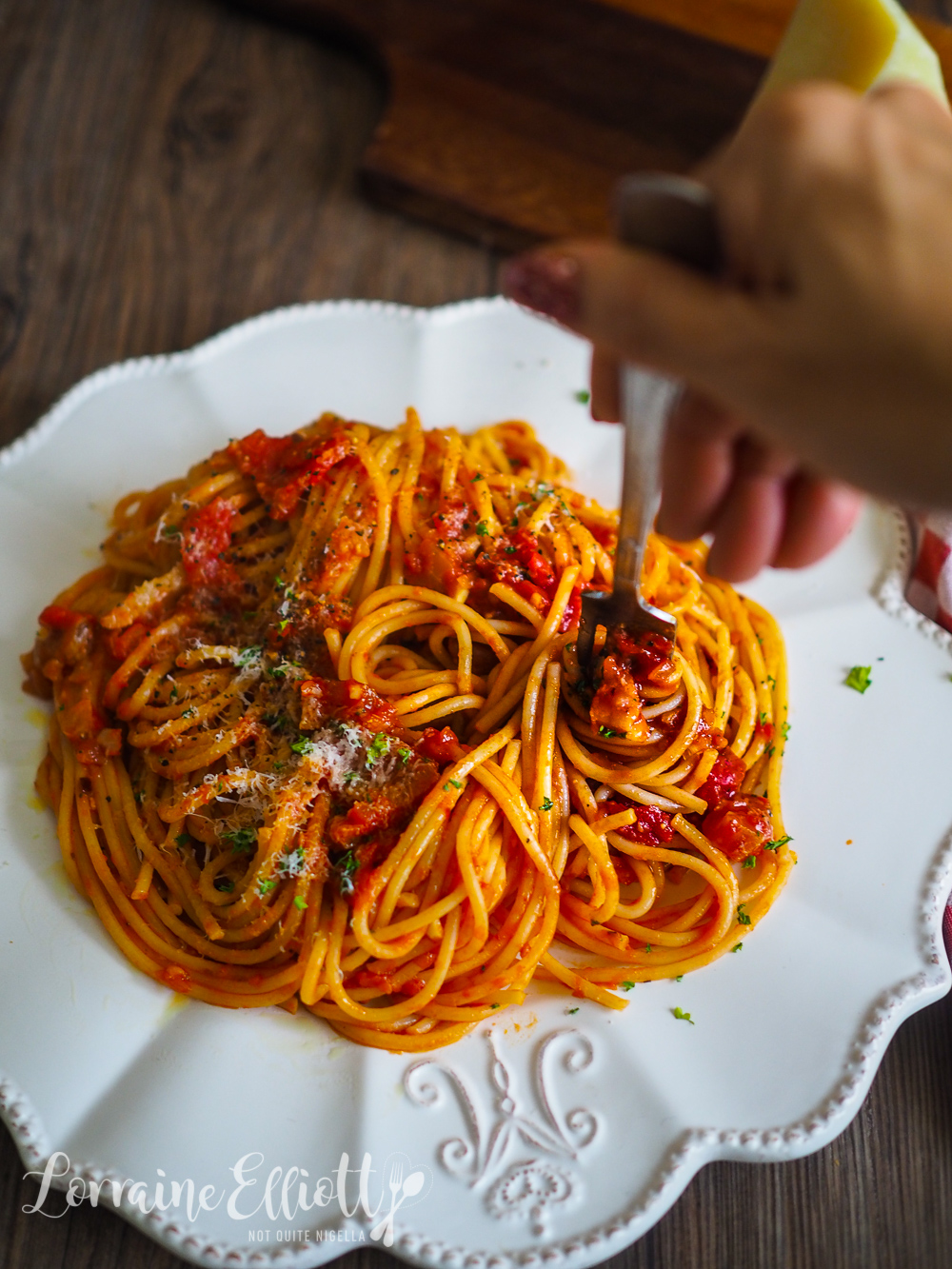 Amatriciana Pasta Sauce Spaghetti Bucatini