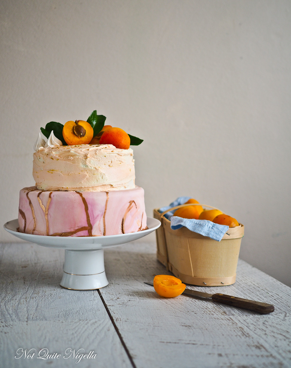 Apricot Vanilla Layer cake @ Not Quite Nigella