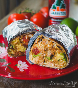 BBQ Chicken Mission Style Burrito