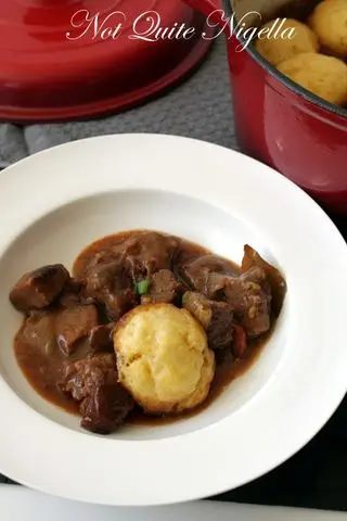 Beef & Beer Stew with Cheese Dumplings
